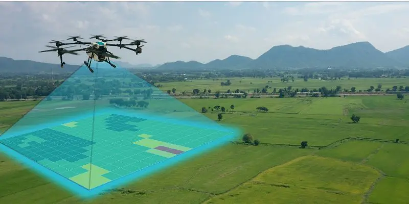 crops monitor by drones